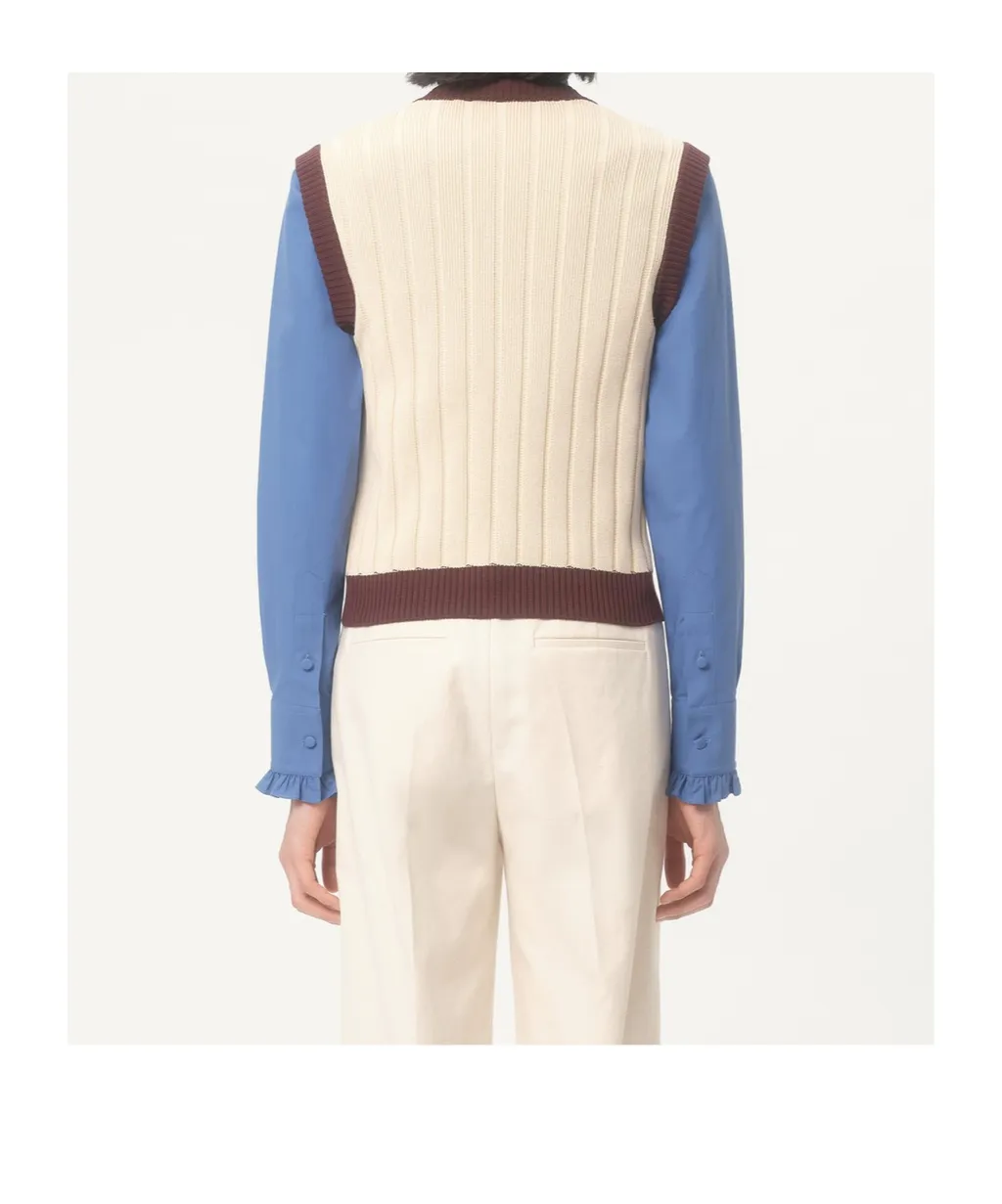 V-Neck Sleeveless Knitted Vest