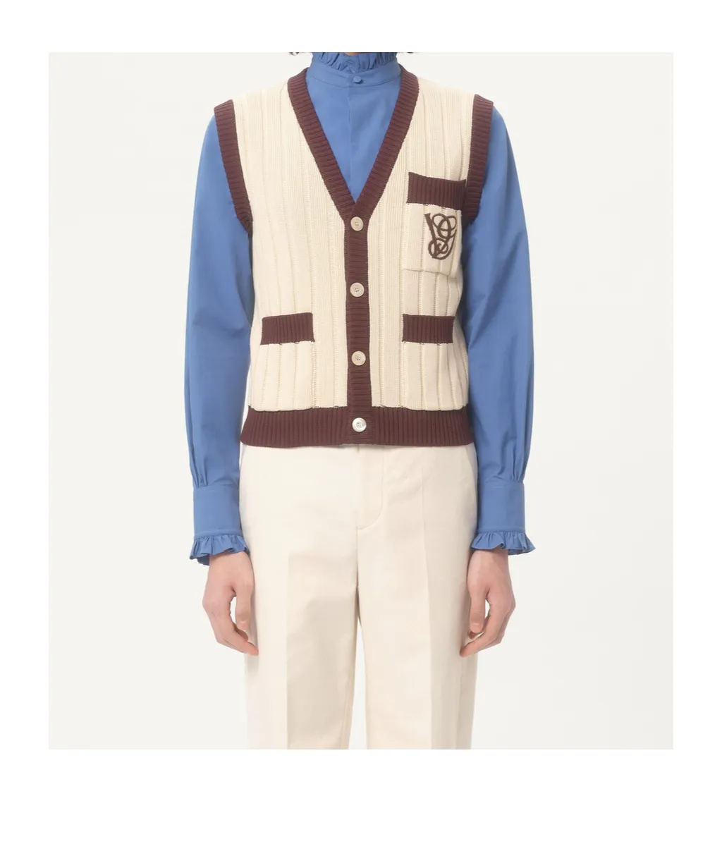V-Neck Sleeveless Knitted Vest