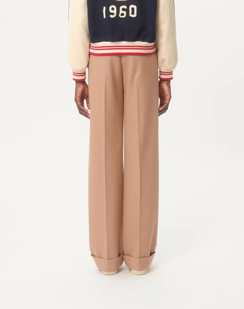 Turn-Up Hem Tailored Trousers
