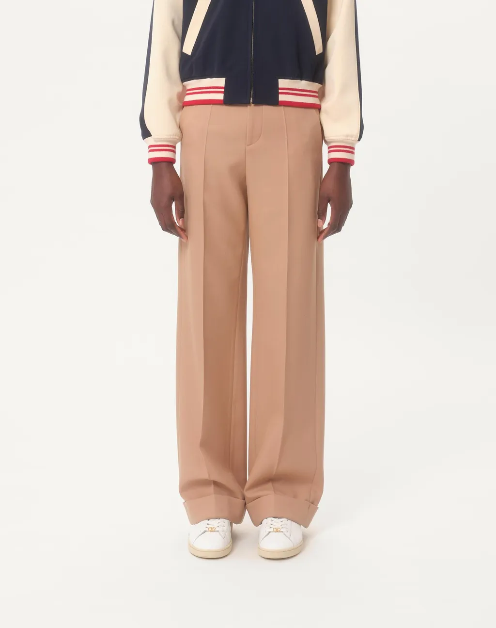 Turn-Up Hem Tailored Trousers
