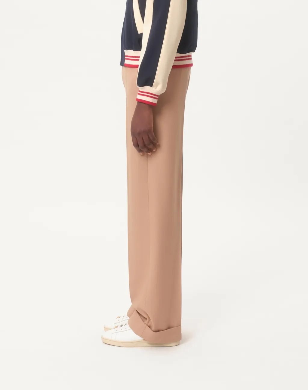 Turn-Up Hem Tailored Trousers