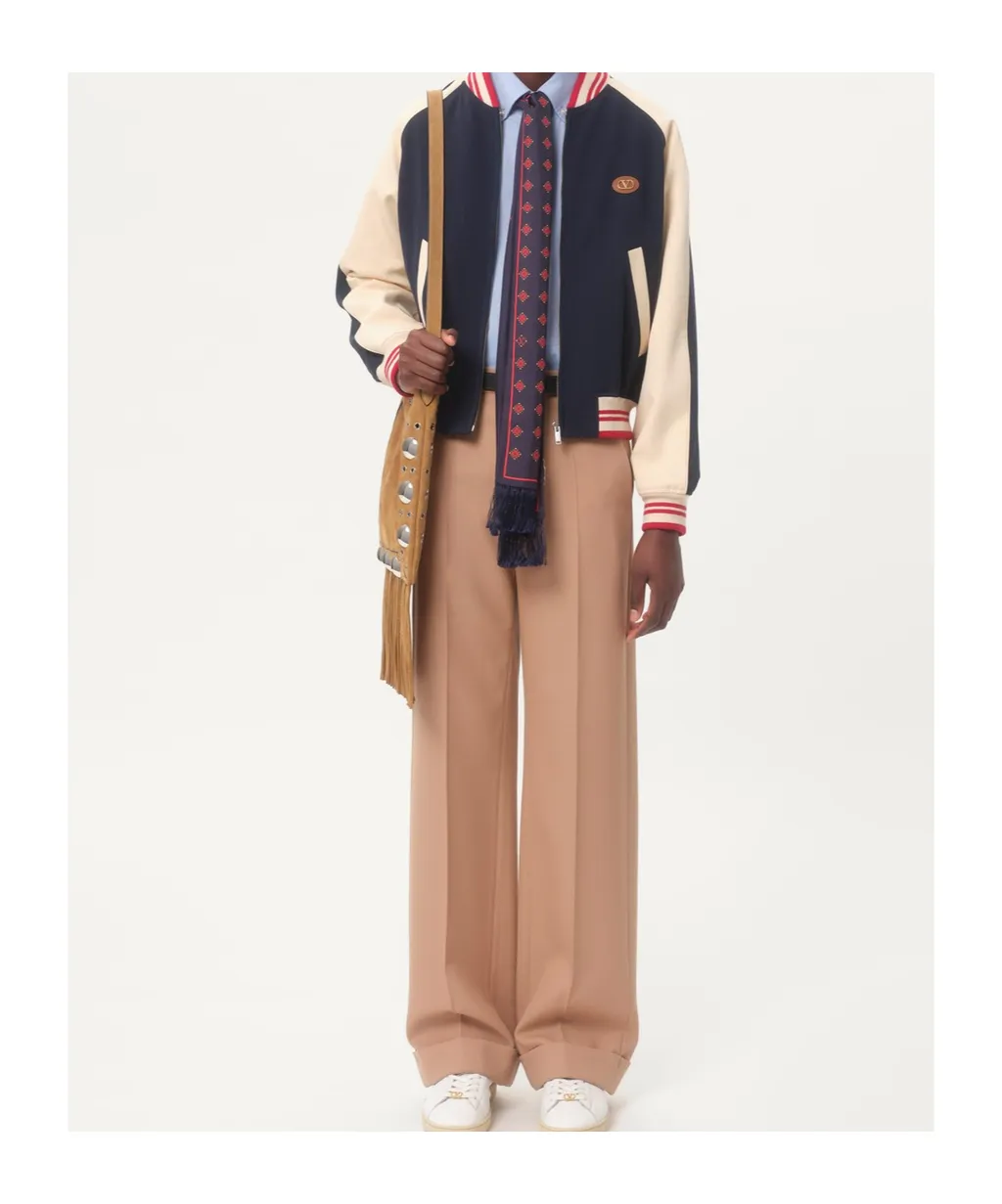 Turn-Up Hem Tailored Trousers