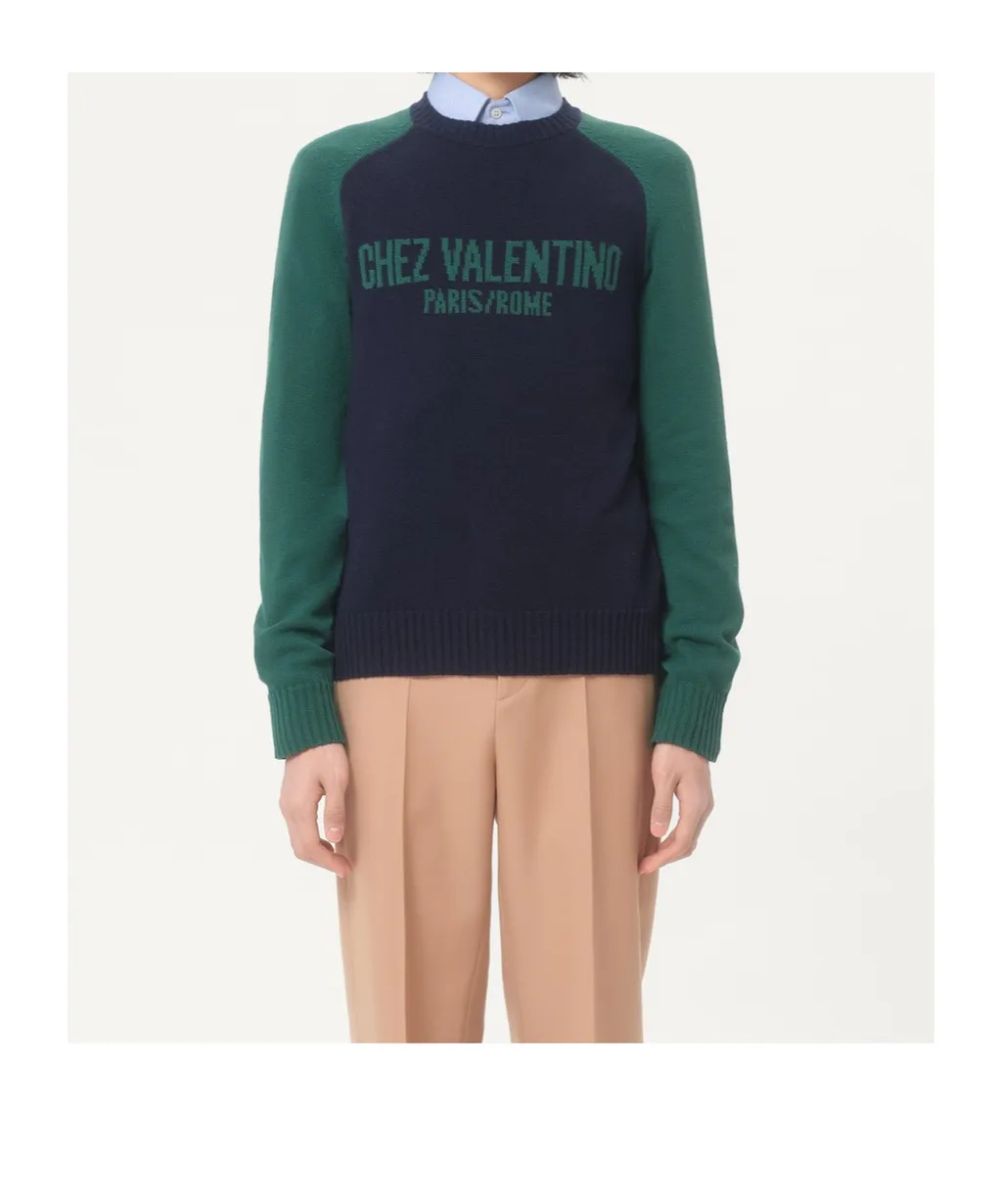 Logo Intarsia Crewneck Jumper