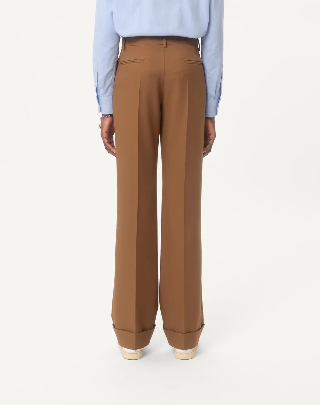 Pleated Straight Leg Trousers
