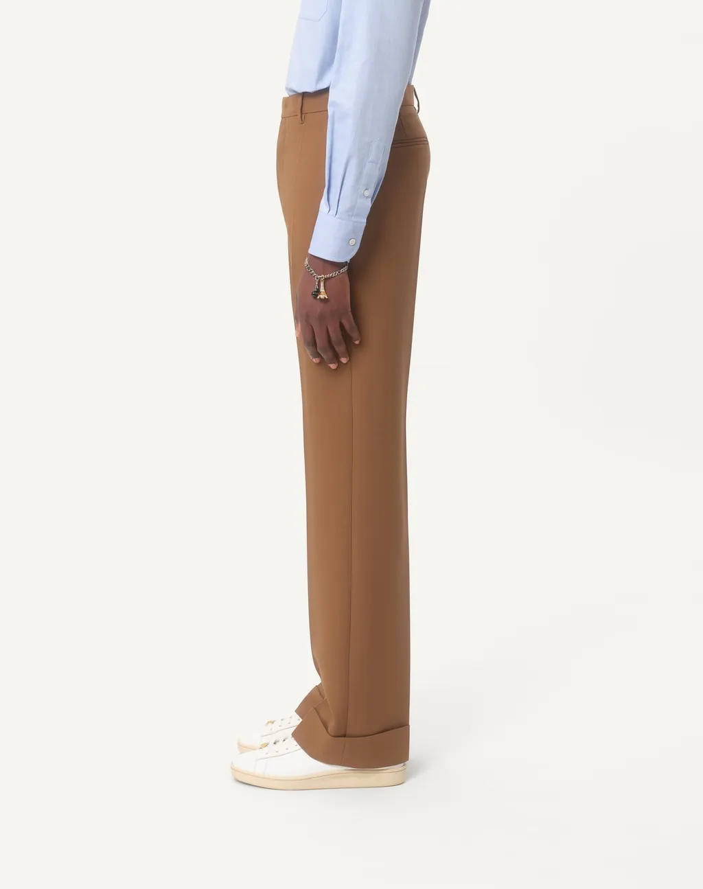 Pleated Straight Leg Trousers