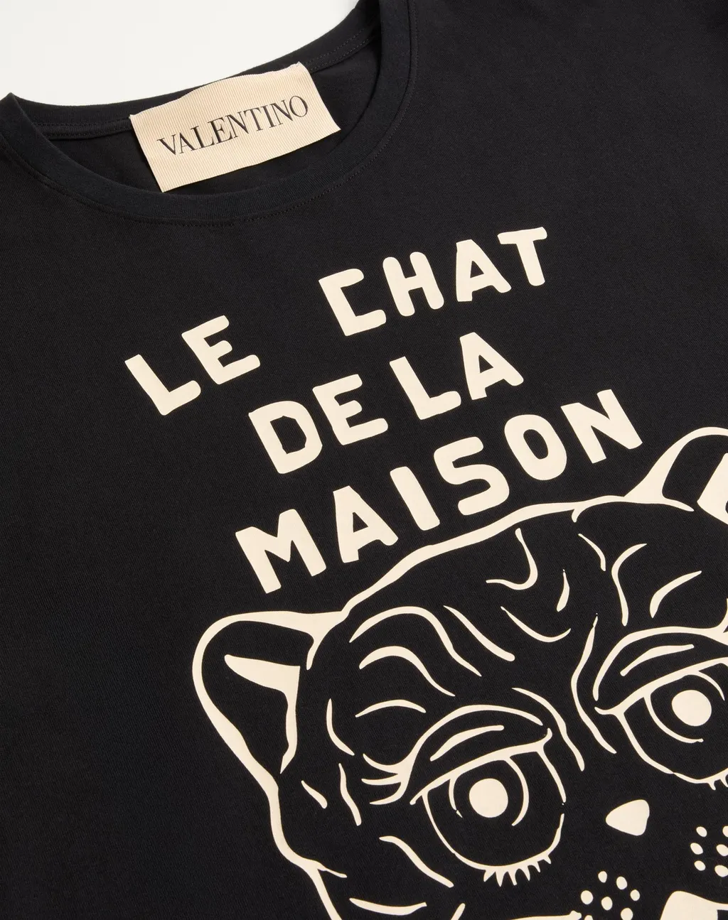 Le Chat De La Maison Printed Crewneck T-Shirt
