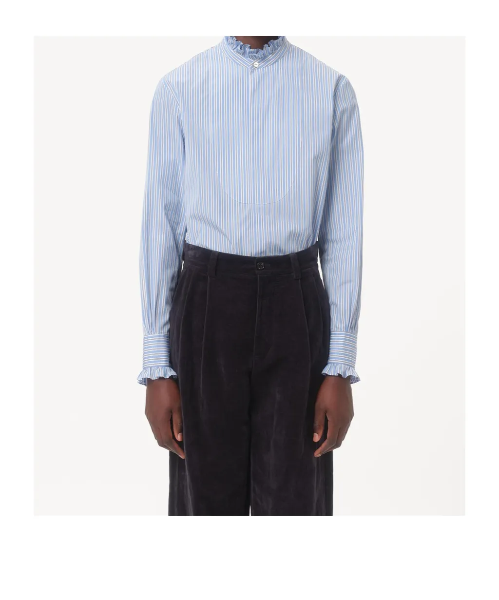 Striped Button-Up Shirt