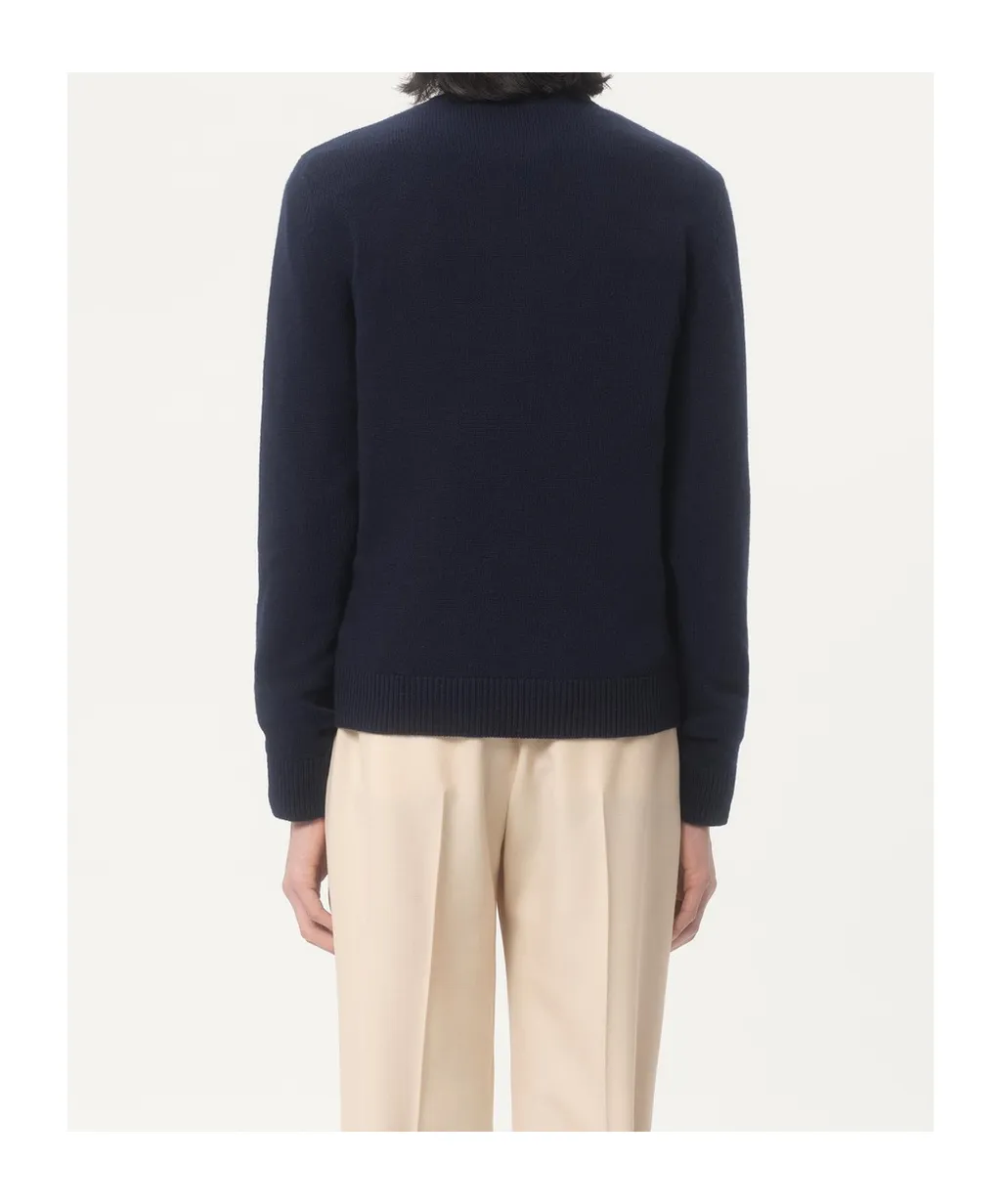 Wool Jumper With Chez Valentino Jacquard Motif