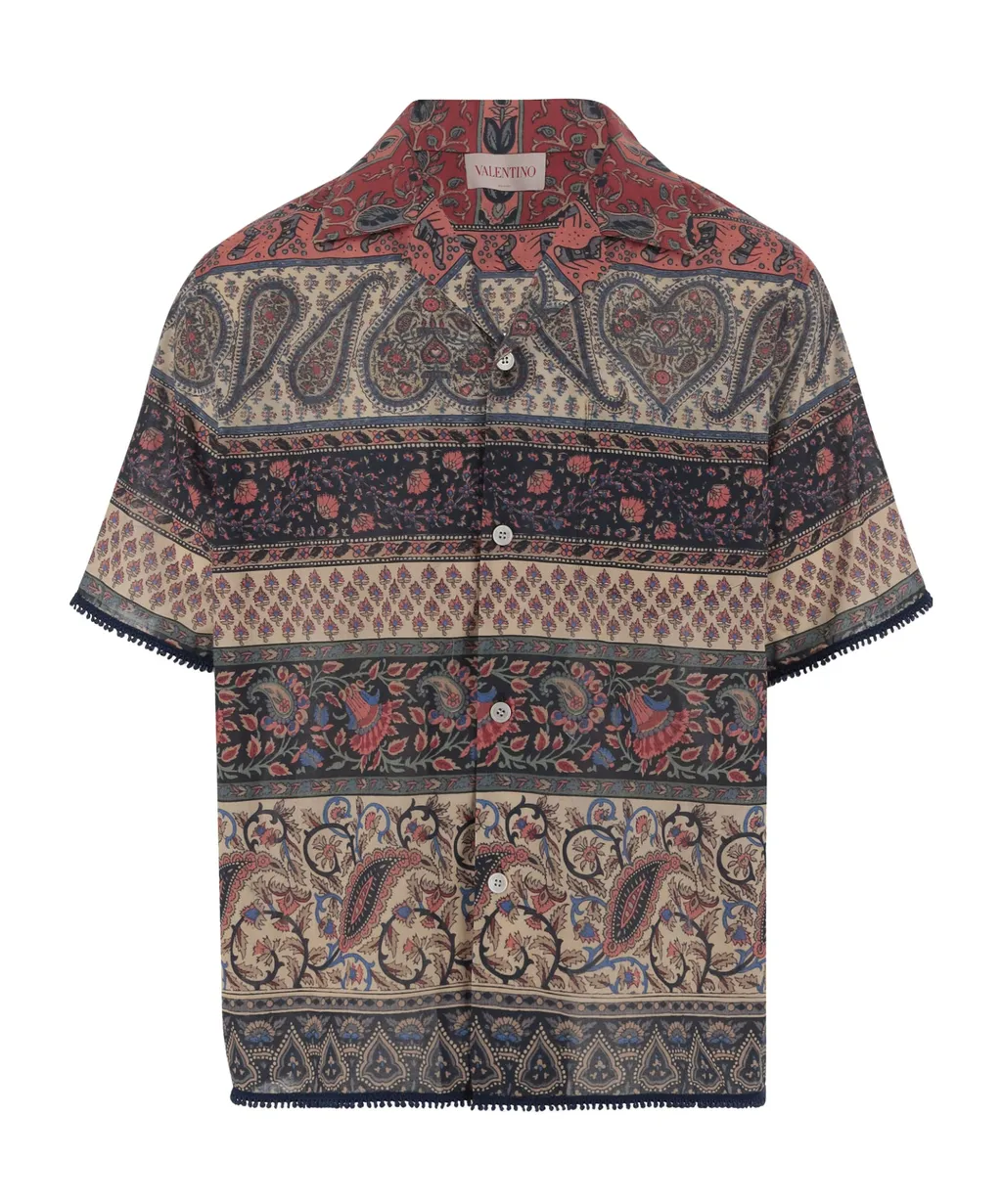 Garavani Voyage Imaginaire Printed Bowling Shirt