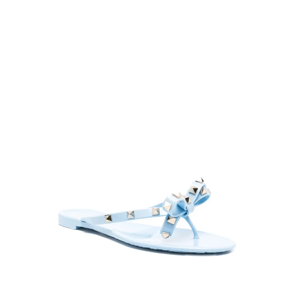 Rockstud Bow Detailed Sandals