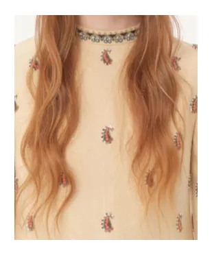 Long Dress In Embroidered Rustik Silk
