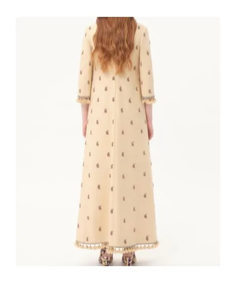 Long Dress In Embroidered Rustik Silk