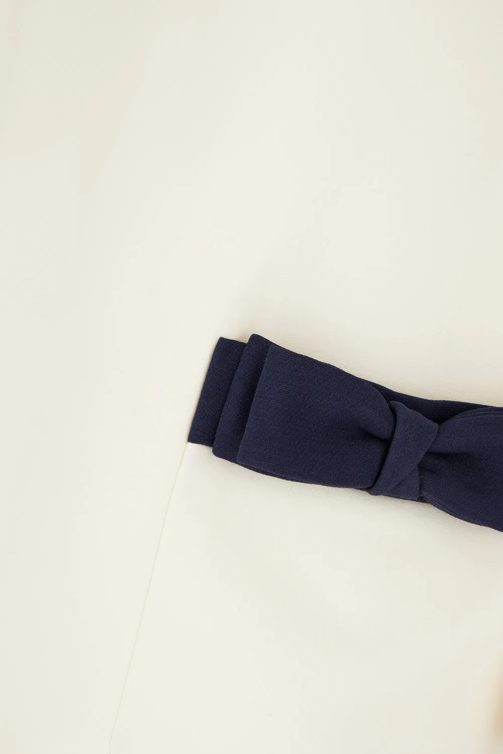 Bow-Detail Short-Sleeve Mini Dress