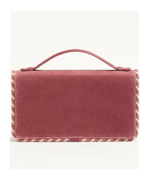 Vlogo Signature Velvet Chain Wallet With Jewel Logo