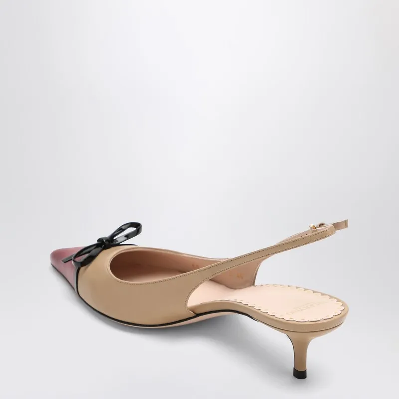 60Mm Slingback Bow Pumps