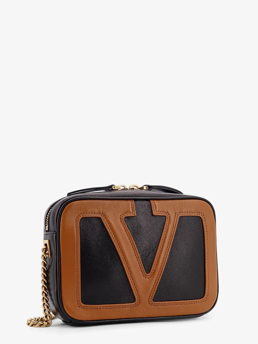 Vlogo Patch Zip-Up Crossbody Bag
