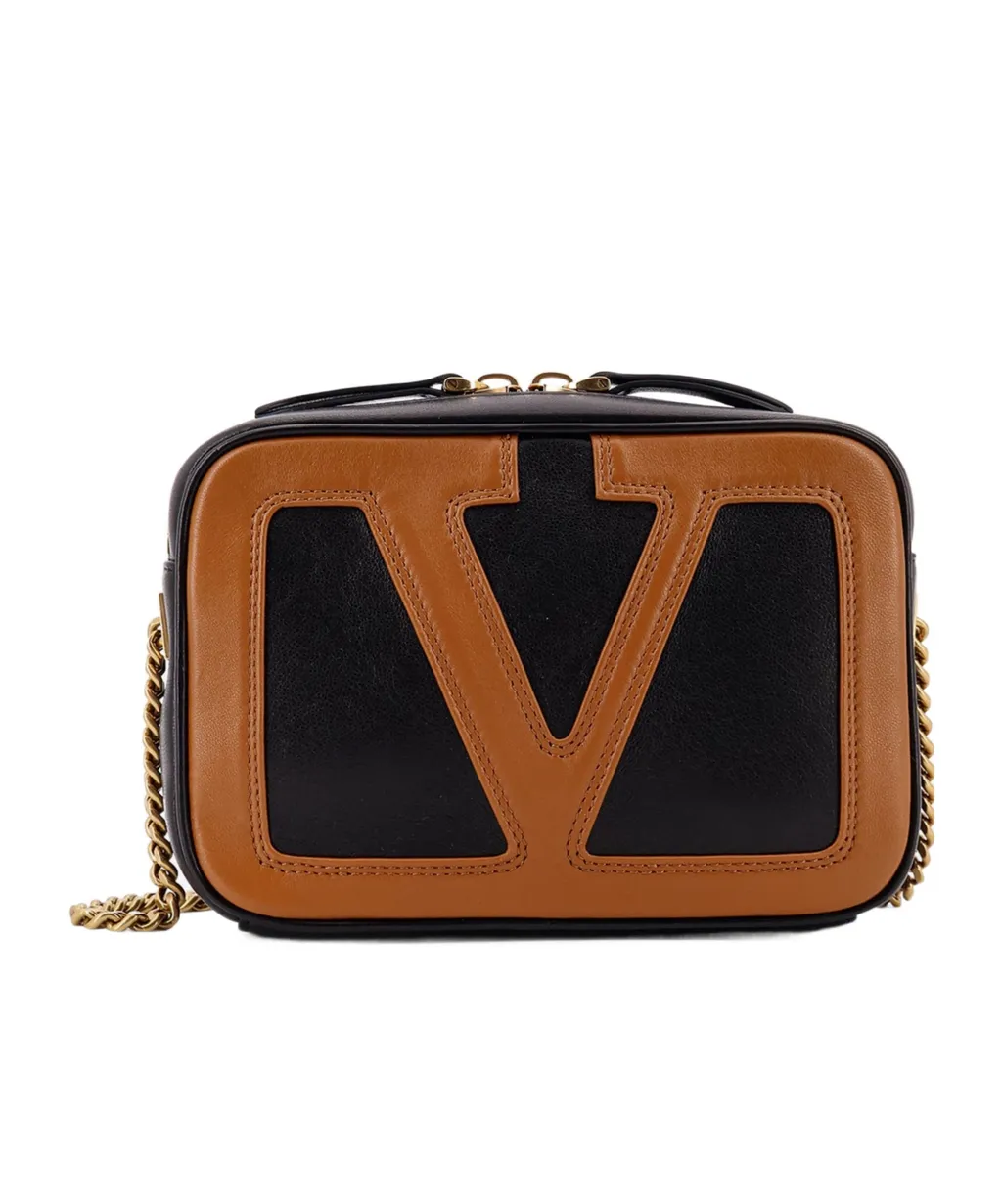 Vlogo Patch Zip-Up Crossbody Bag