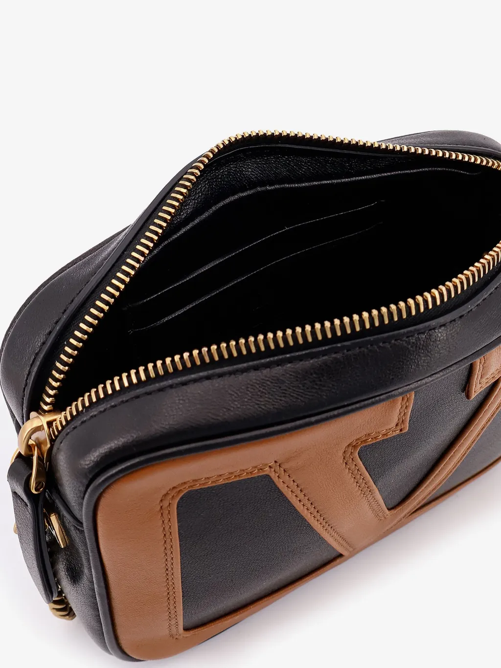 Vlogo Patch Zip-Up Crossbody Bag