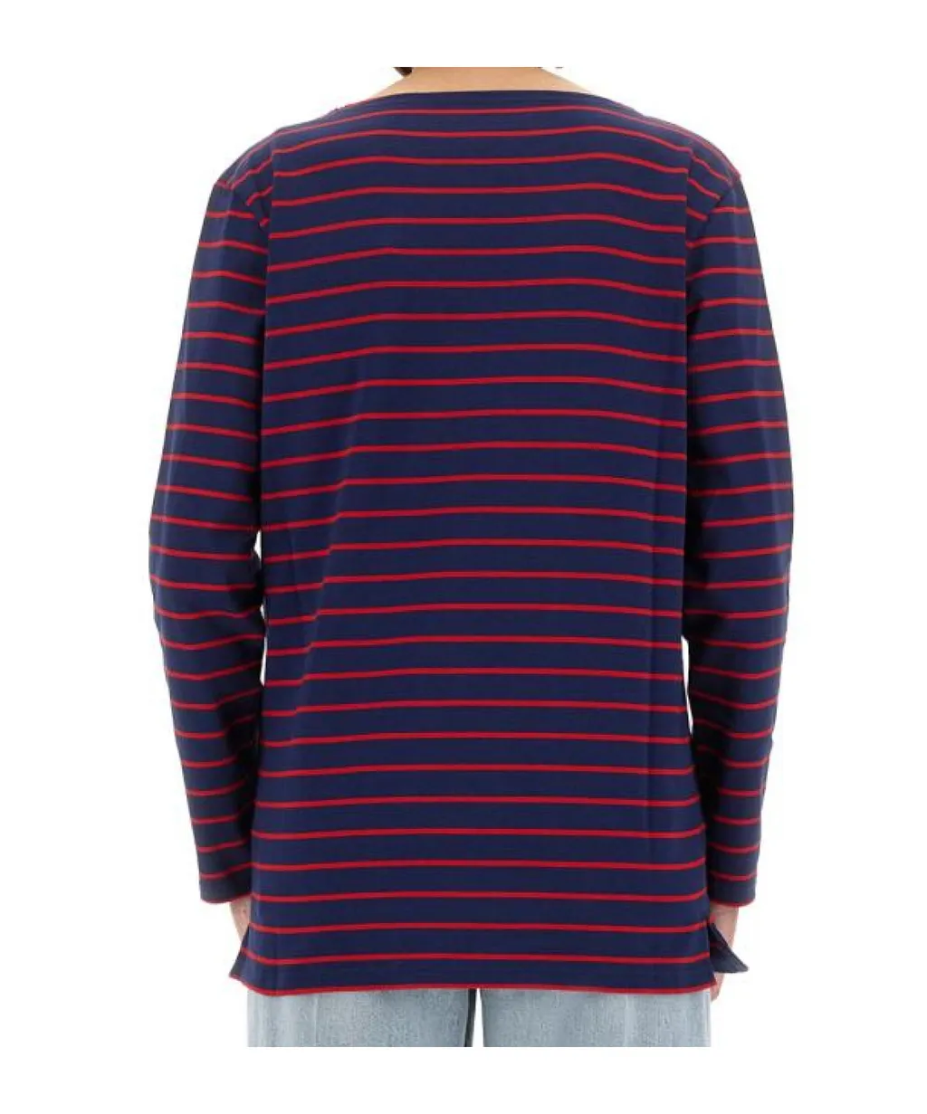 Striped Logo-Print T-Shirt