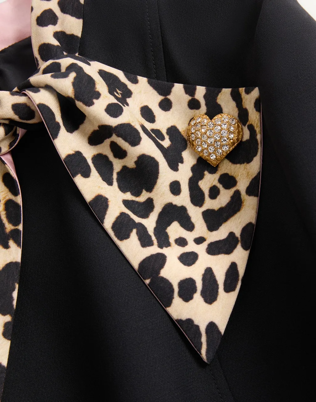 Leopard Printed Collar Midi Dress