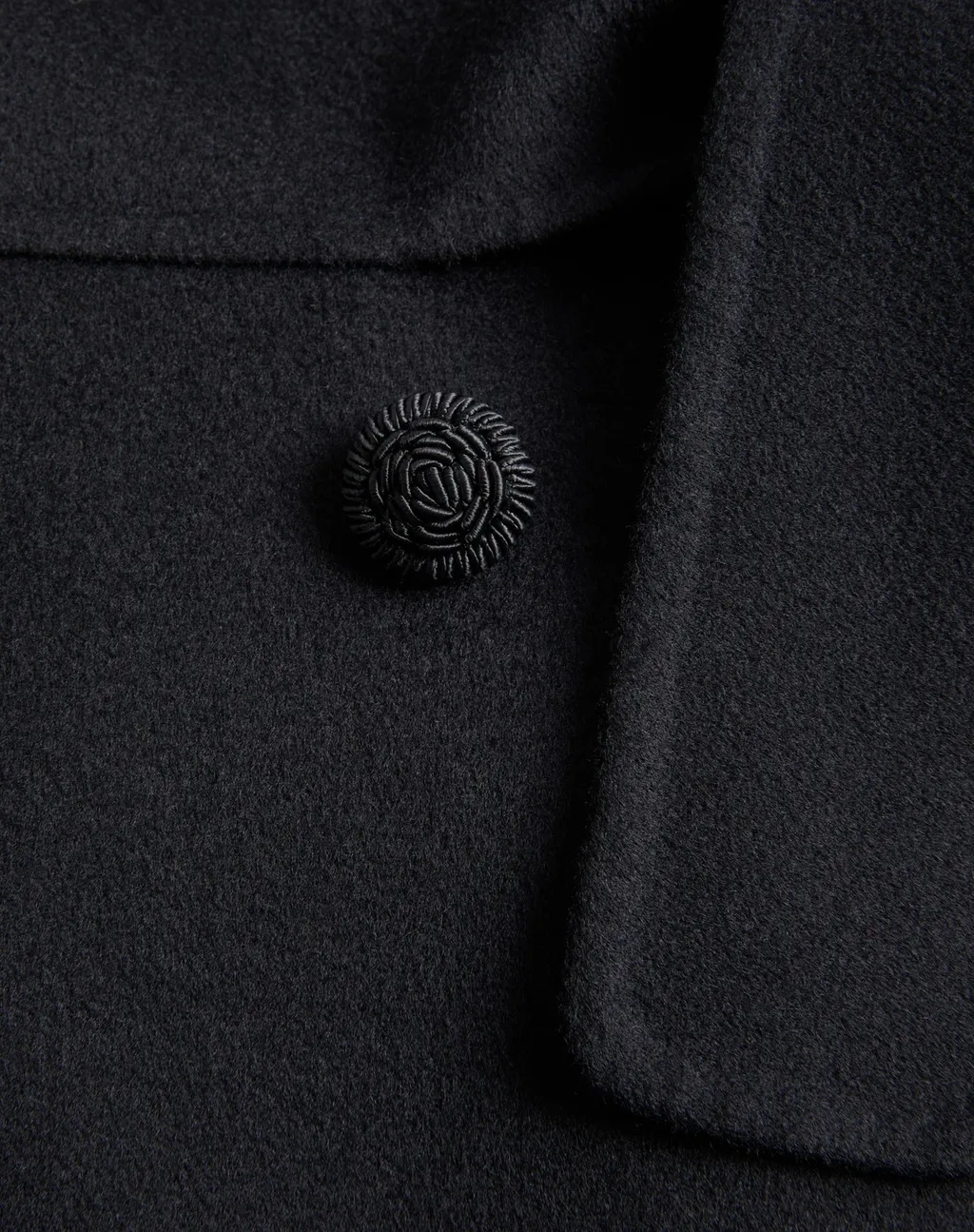 Faux Fur-Trimmed Double-Breasted Coat