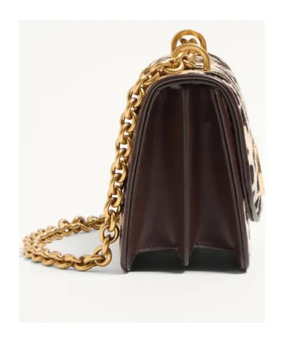 Vain Small Shoulder Bag In Pony Effect Calfskin With Animalier Print