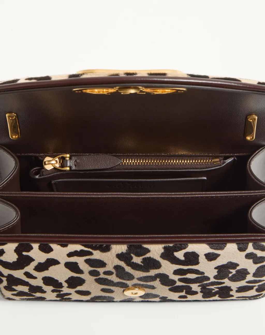Vain Small Shoulder Bag In Pony Effect Calfskin With Animalier Print