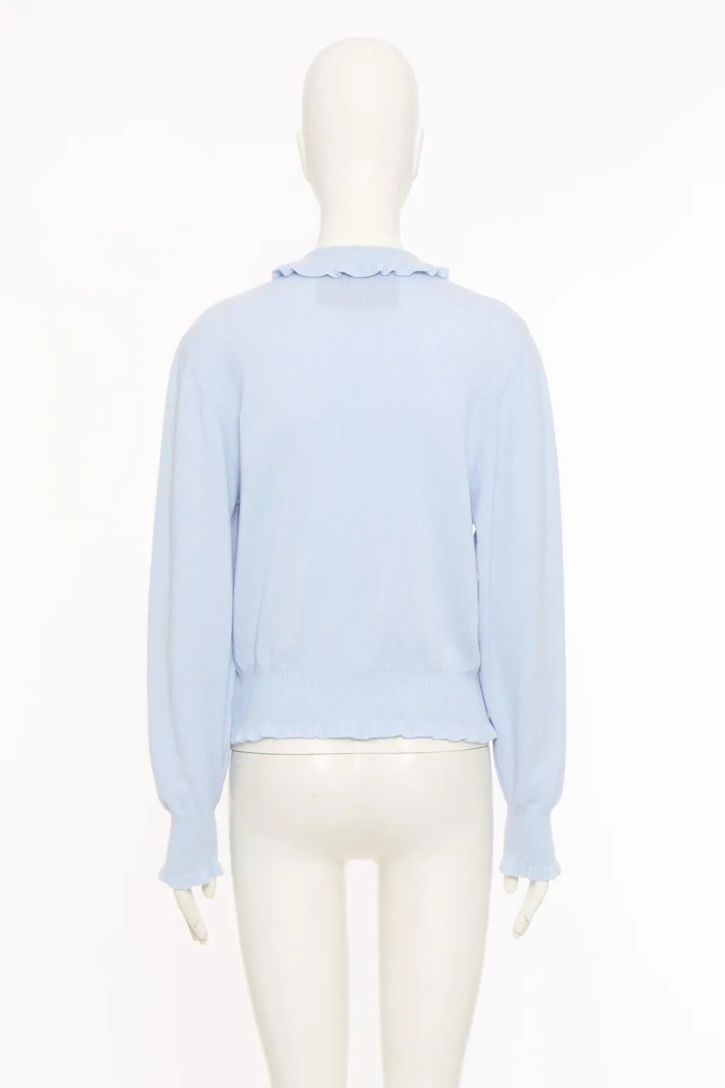 Long Sleeve Sweater With Ruffled Collar