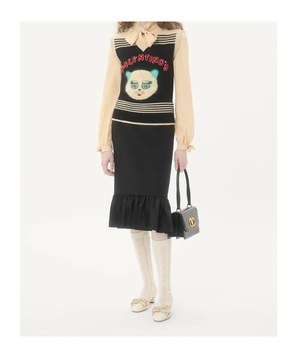 Le Chat De La Maison Embroidered Gilet