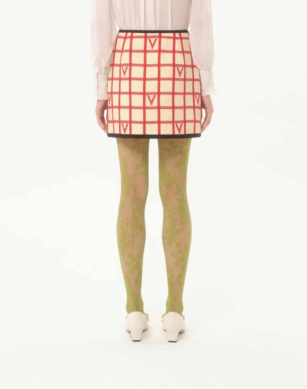 Check Skirt With Vlogo