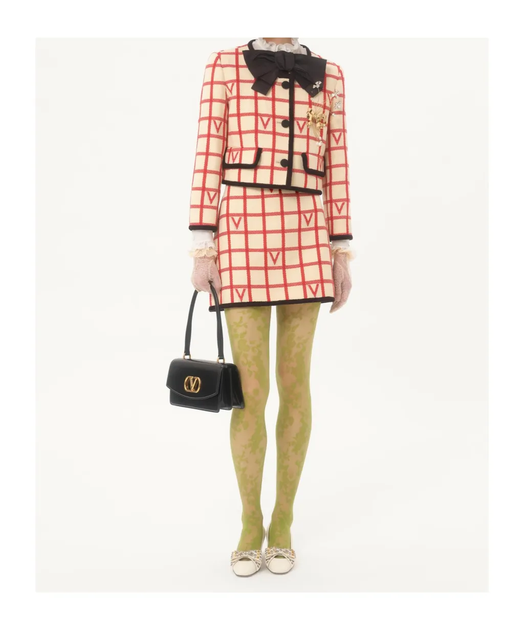 Check Skirt With Vlogo