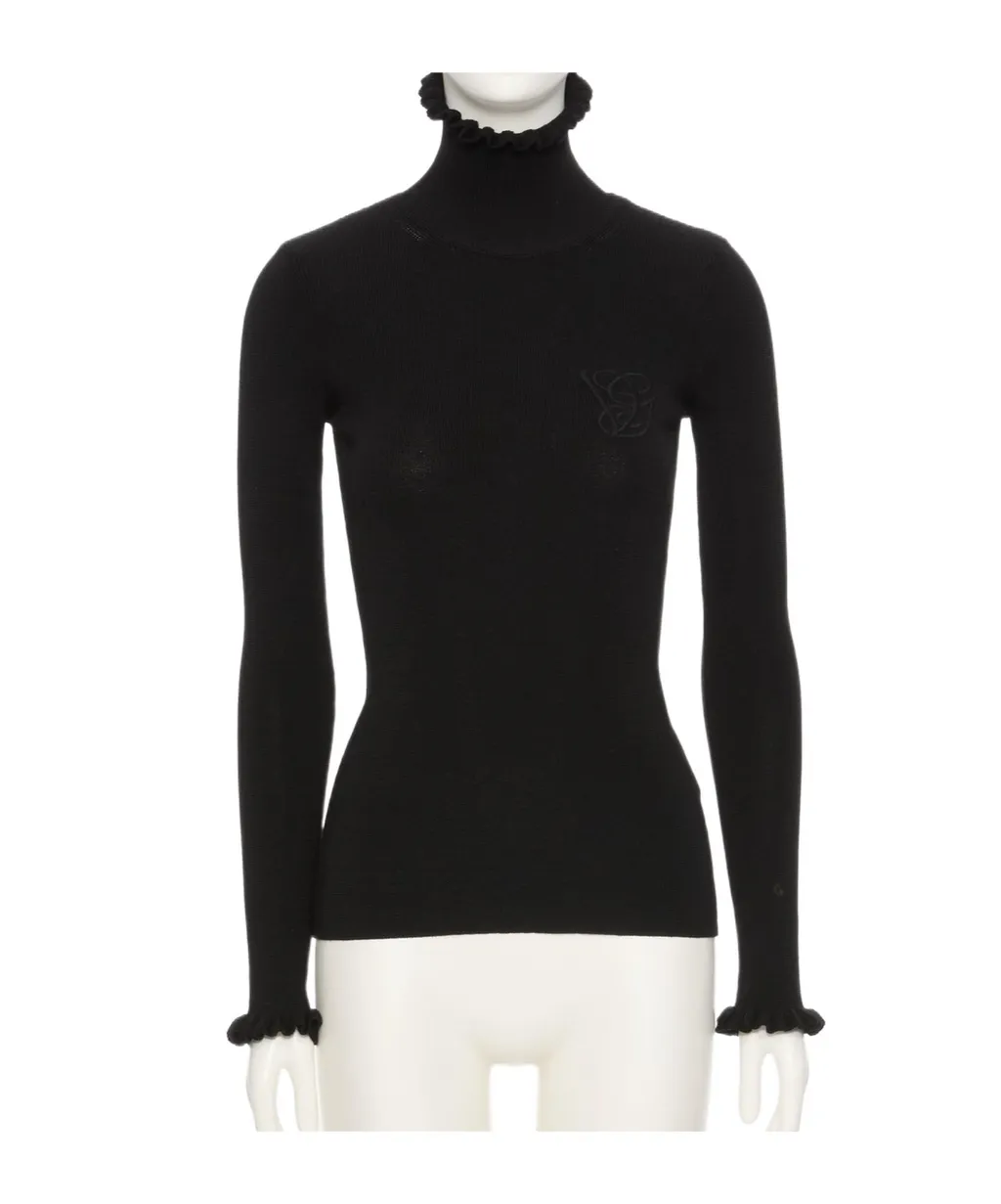 Logo Embroidered High Neck Jumper