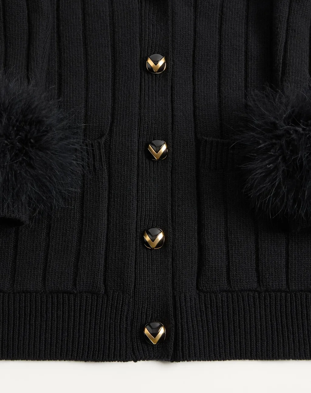 Cardigan With Feathers