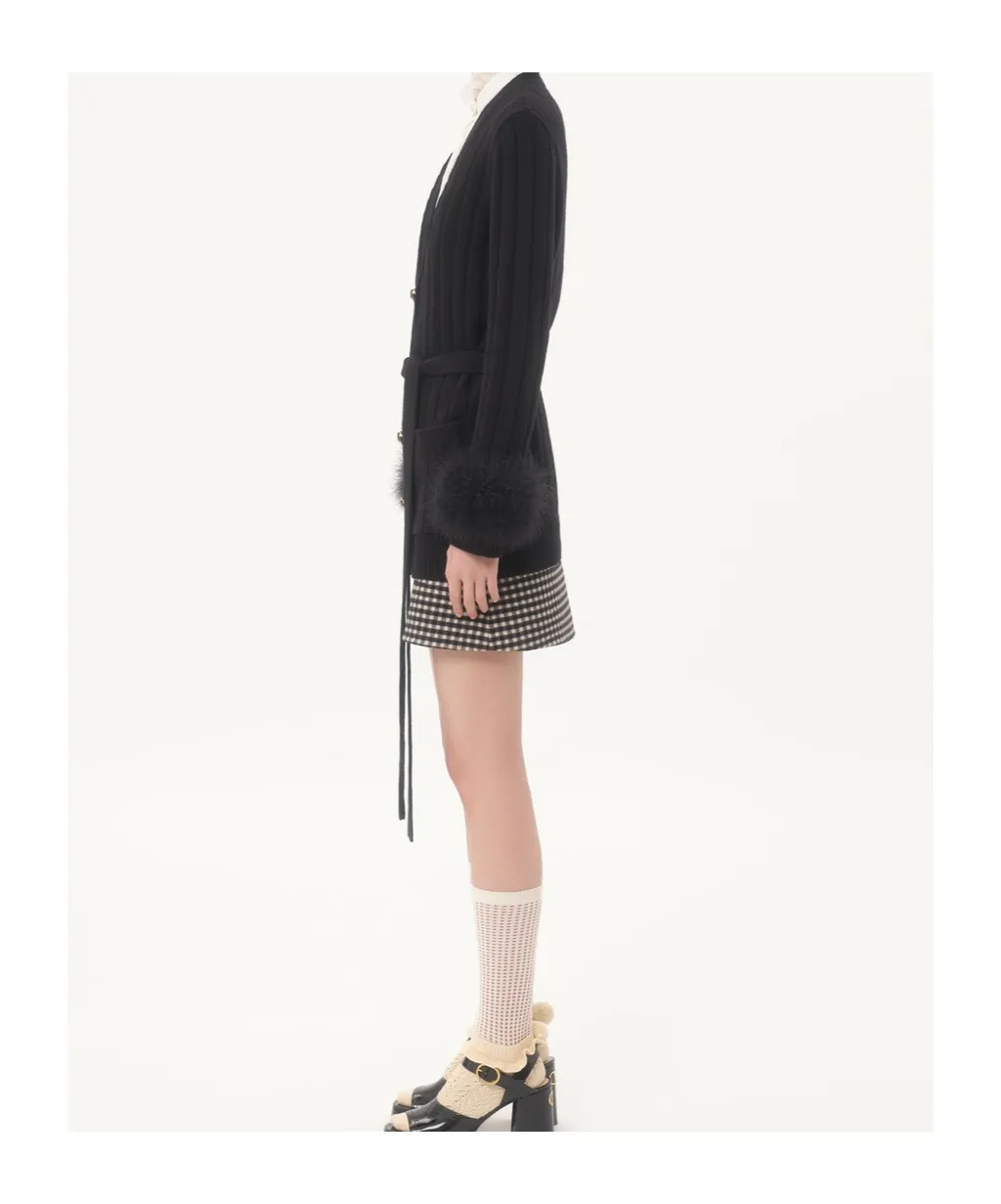Cardigan With Feathers