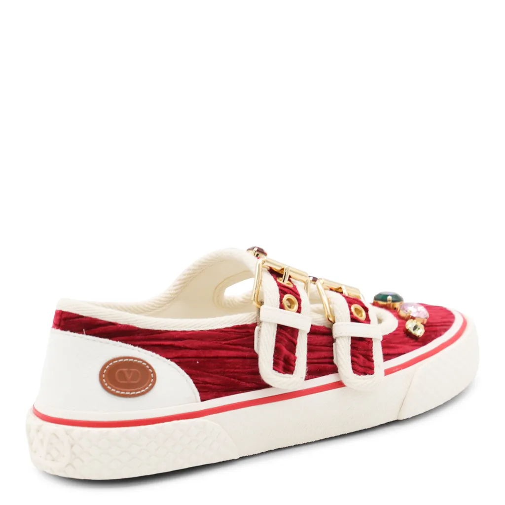 Embellished Double-Buckled Sneakers