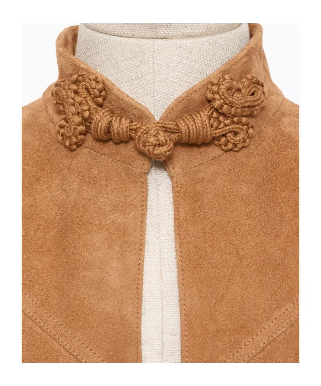 Leather Jacket With Tassel Details