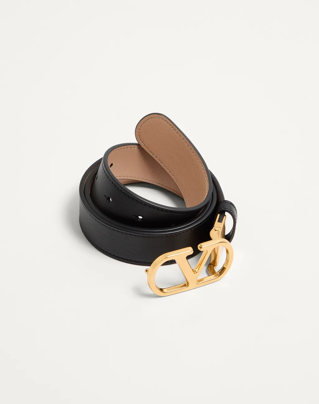 Vlogo Signature Reversible Shiny Calfskin Belt