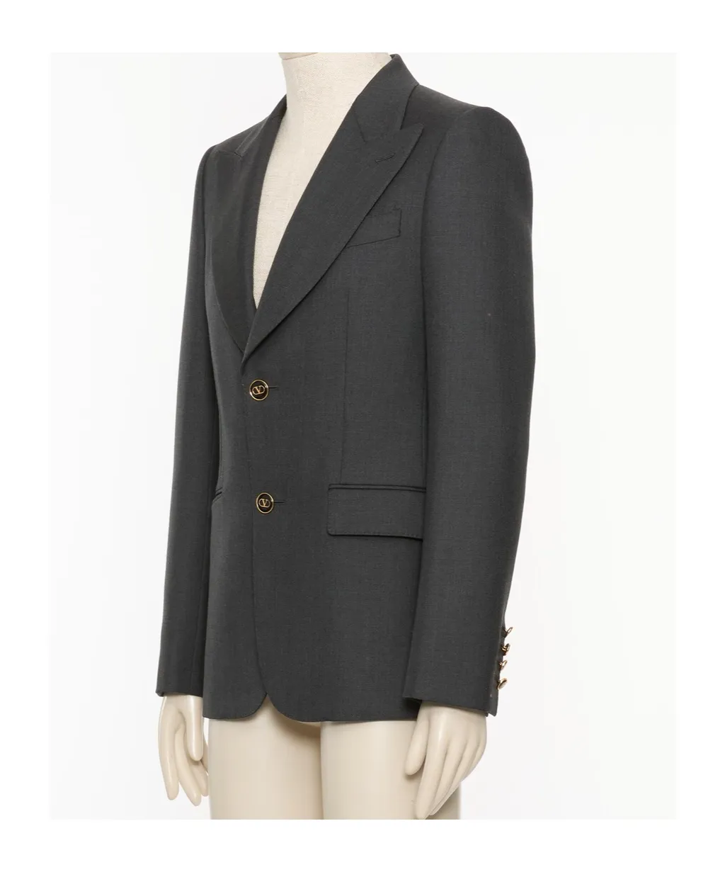 Single-Breasted Straight Hem Blazer