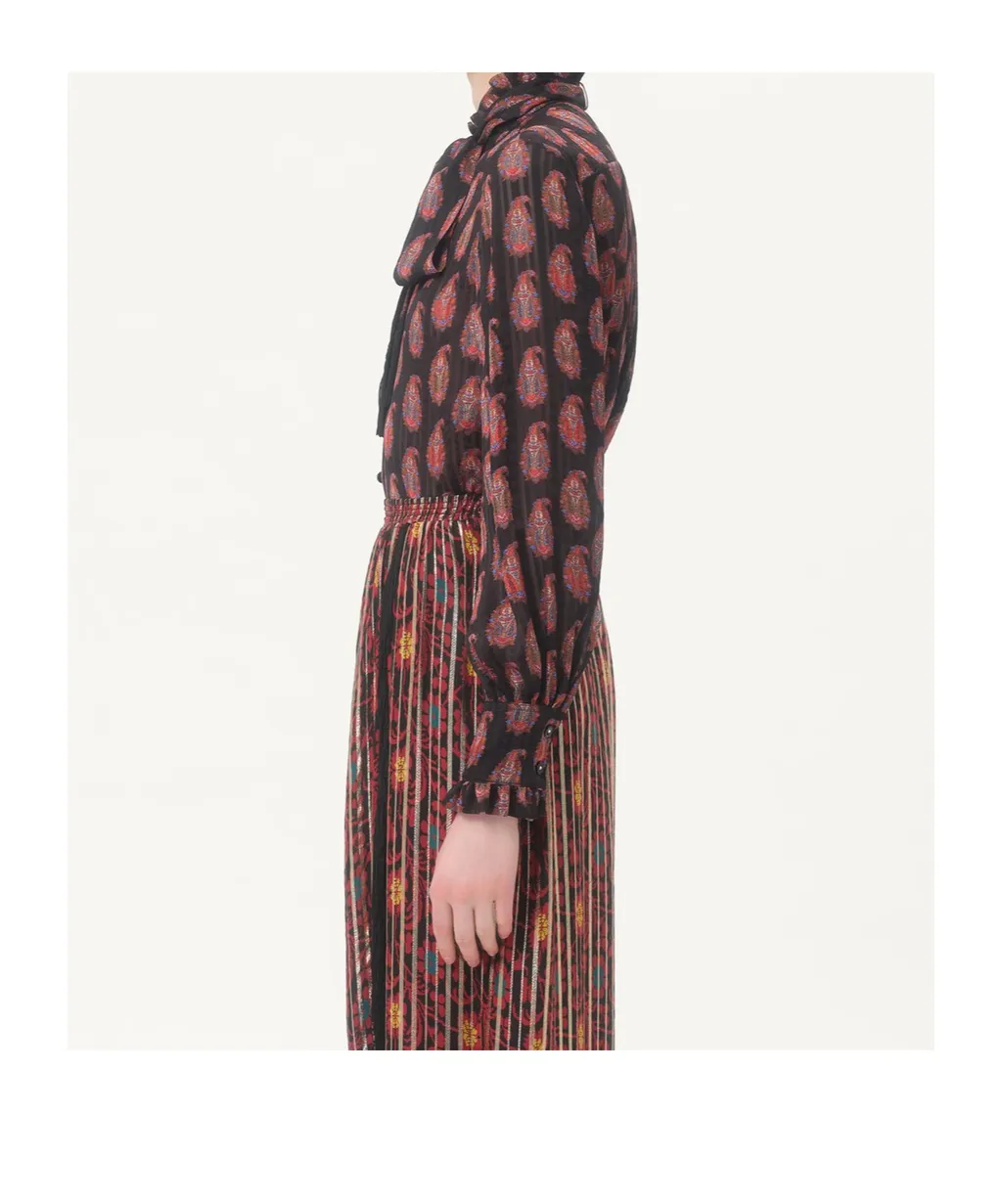 Bow-Tie Printed Blouse