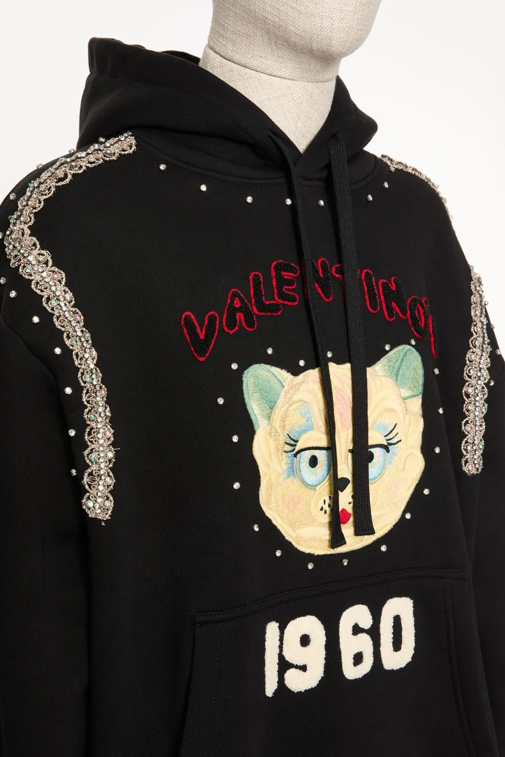 Cotton Hooded Sweatshirt With Chat De La Maison Patch
