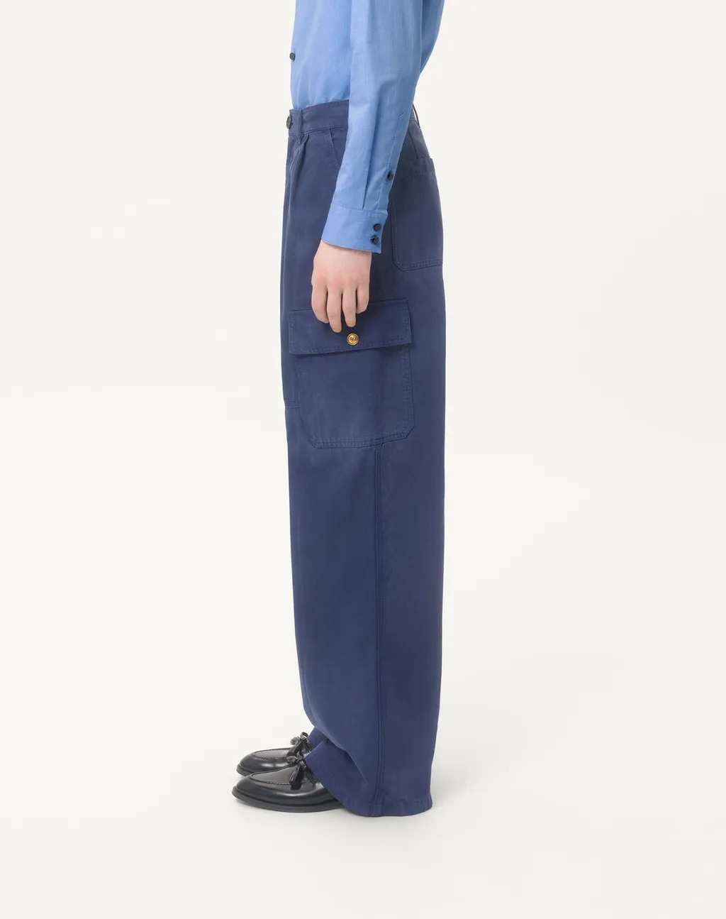 Denim Cargo Trousers