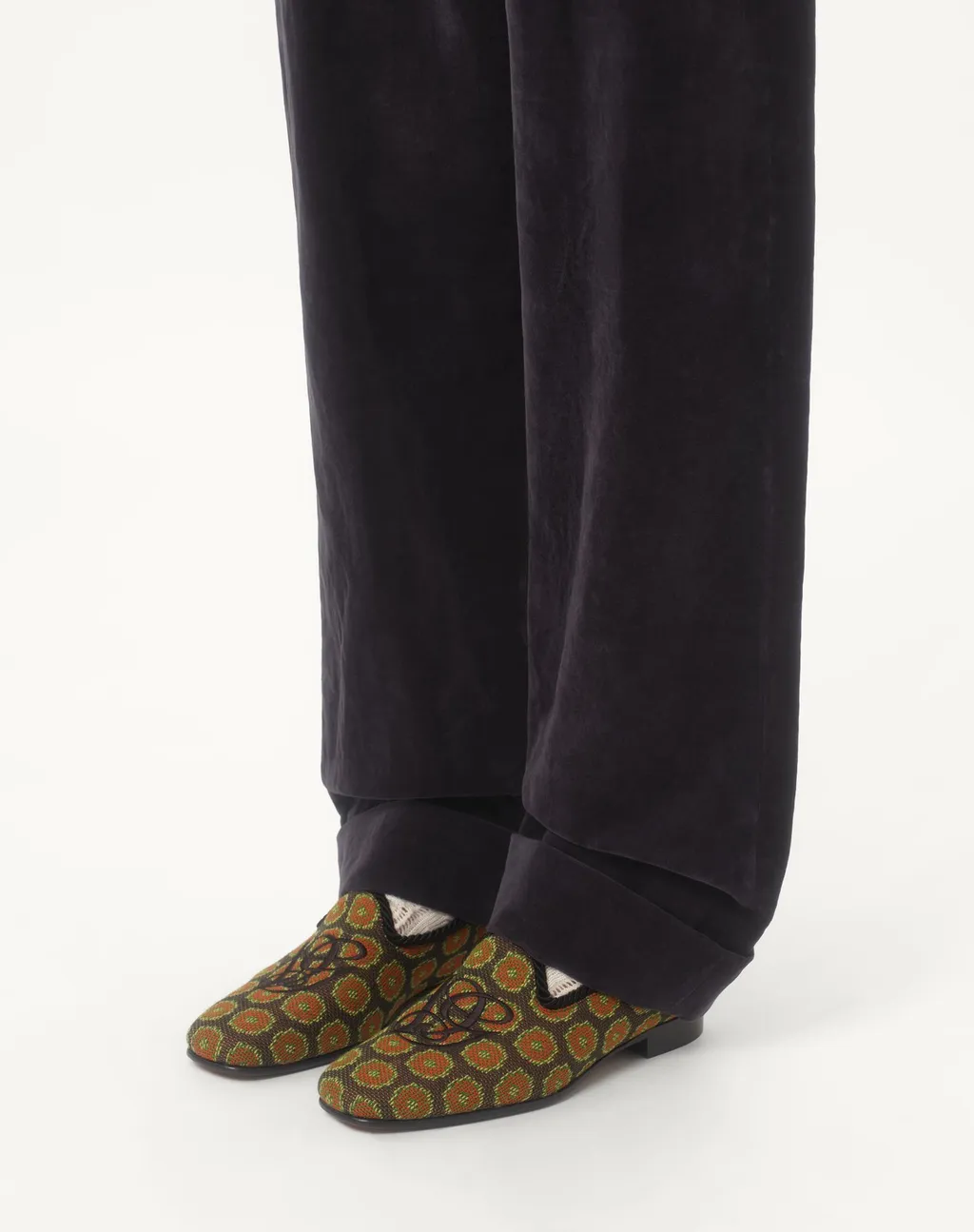 Logo Embroidered Floral Patterned Loafers
