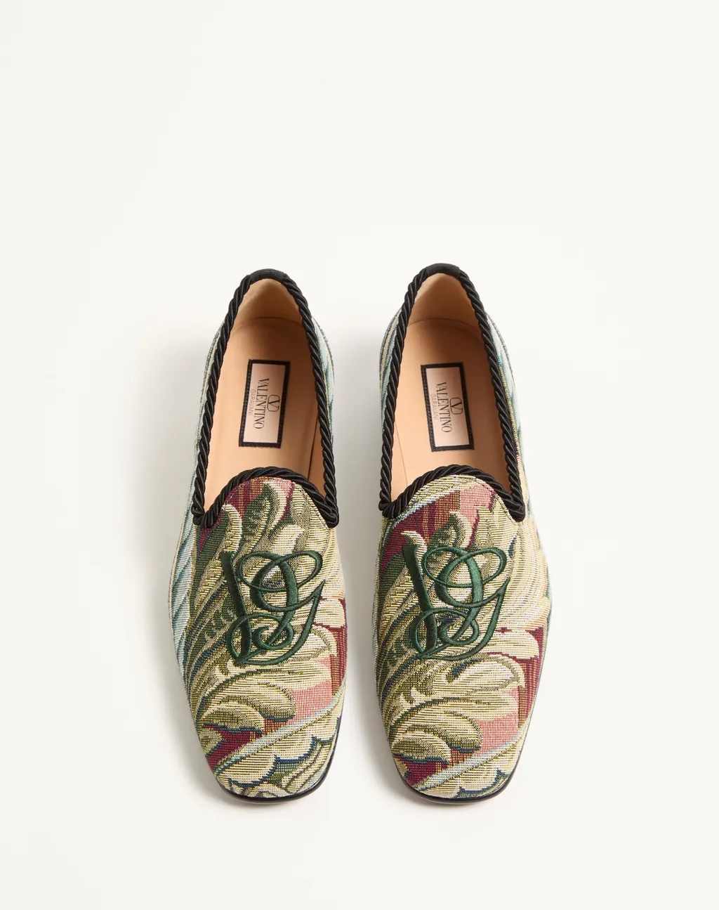 Logo Embroidered Slip-On Flat Shoes