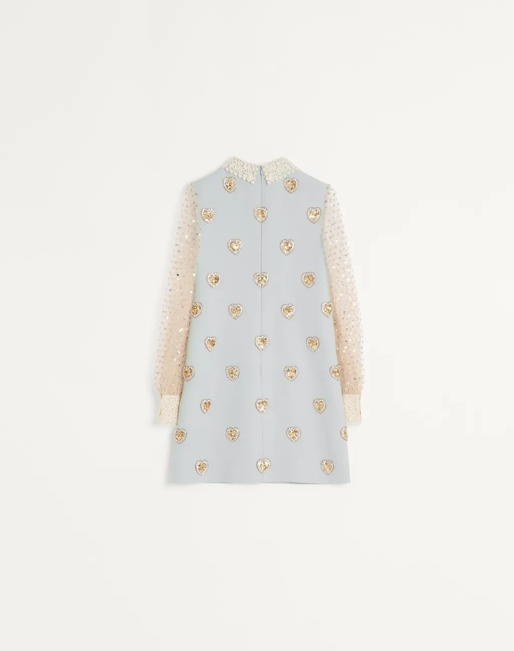 Embroidered Crepe Dress