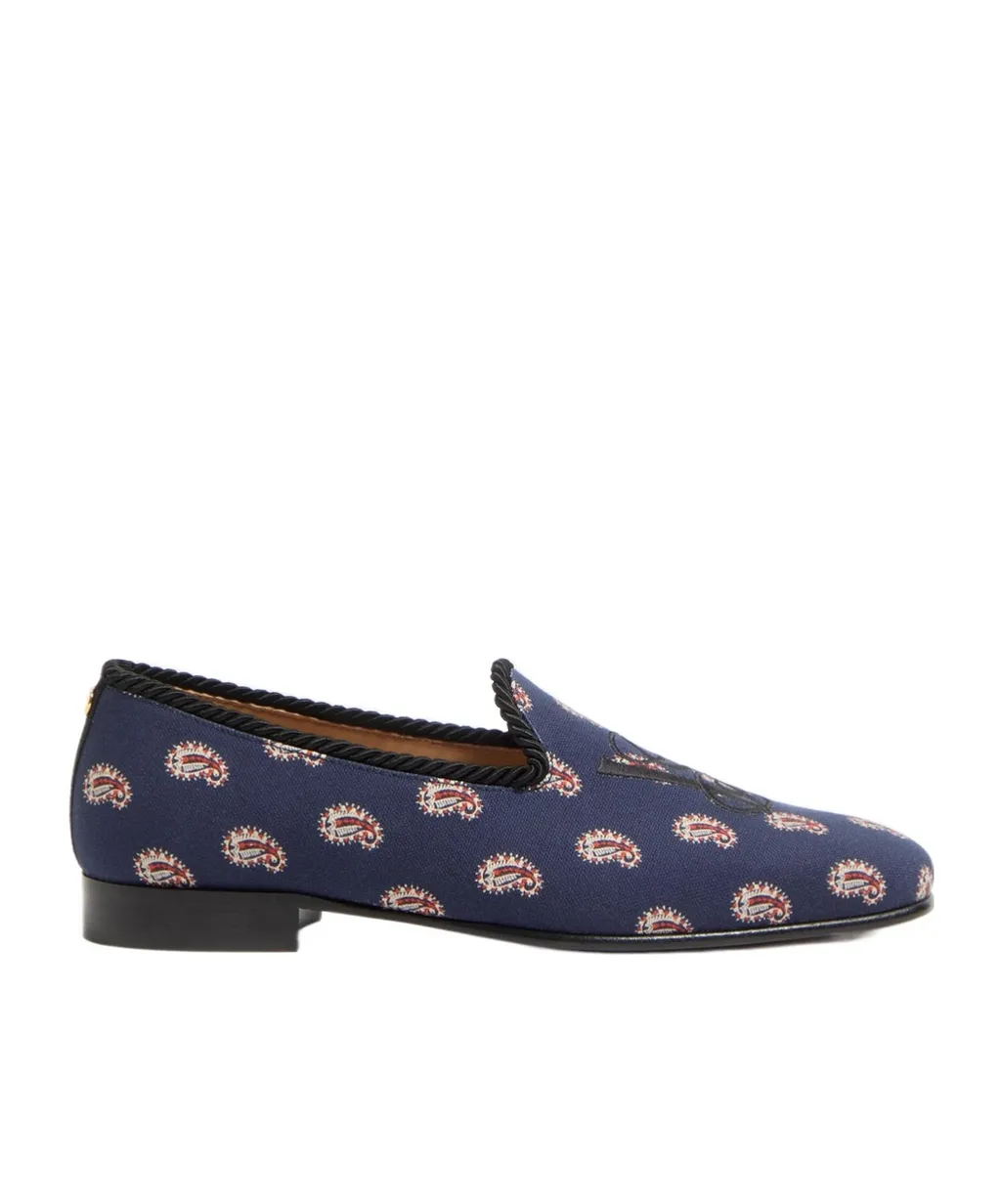 All-Over Patterned Slip-On Loafers