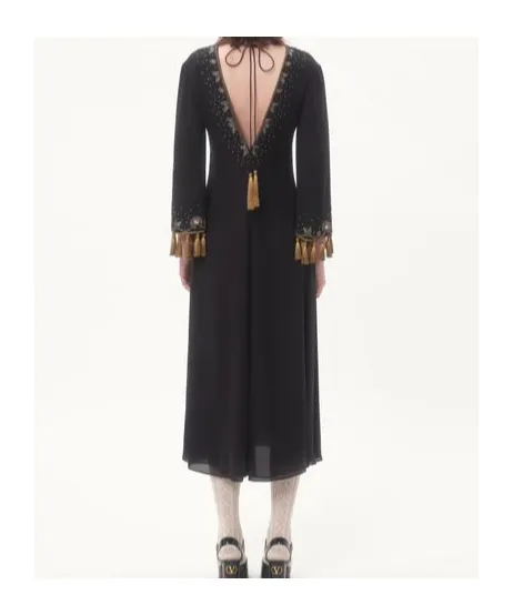 V-Neck Long Sleeve Dress