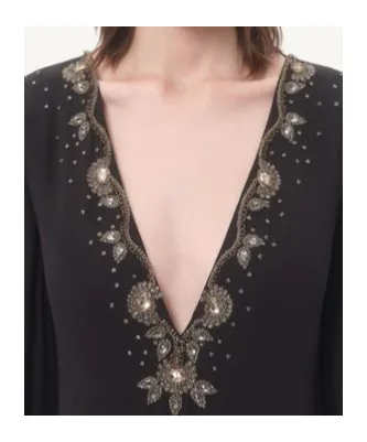 V-Neck Long Sleeve Dress