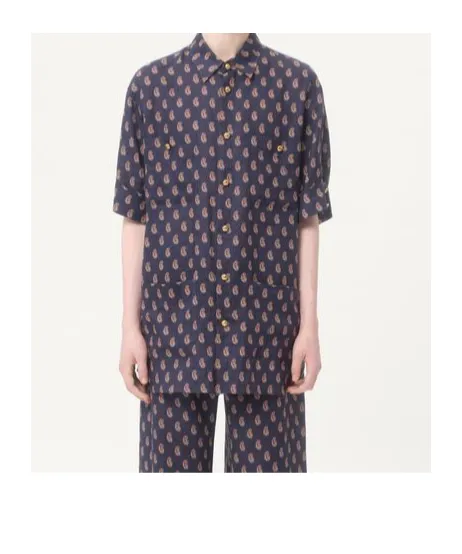 Lightweight Linen Shirt With Voyage Imaginaire Print