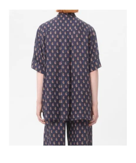 Lightweight Linen Shirt With Voyage Imaginaire Print