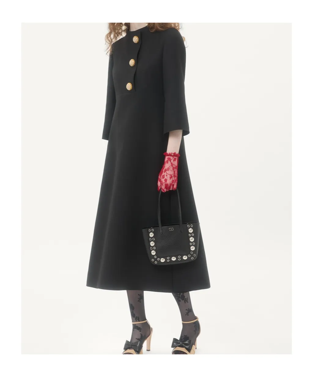 Crepe Couture Midi Dress